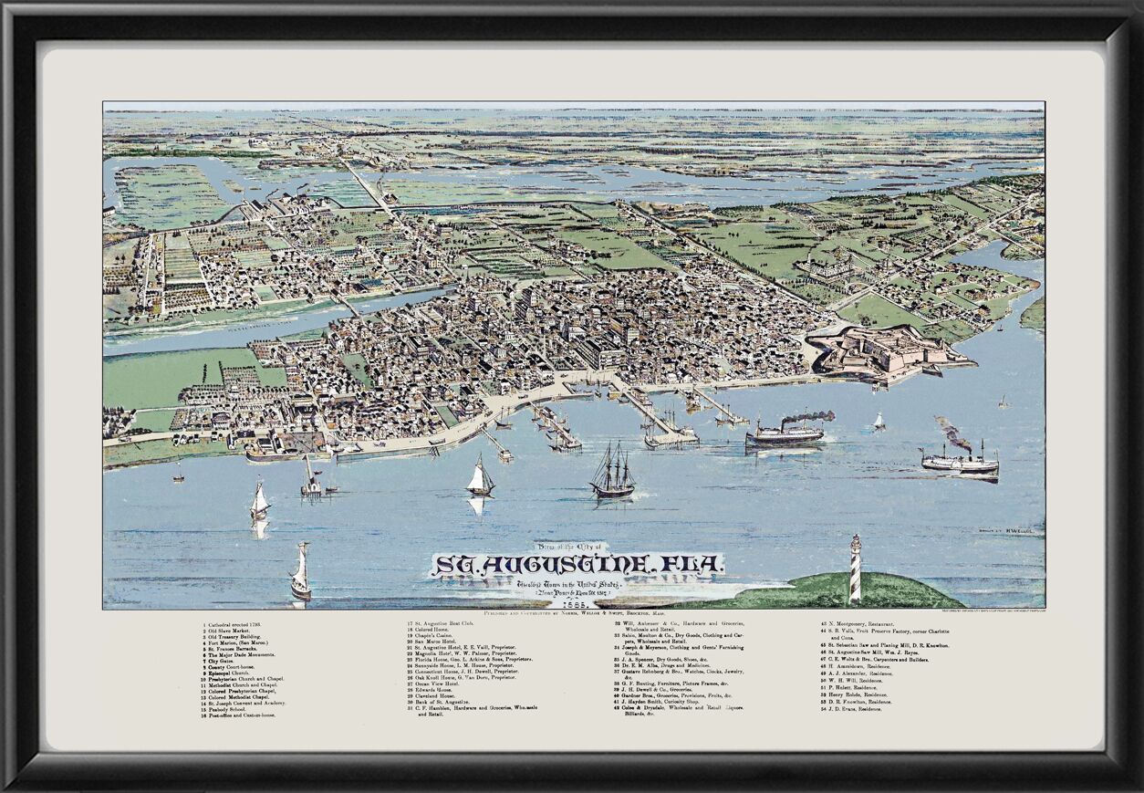St. Augustine FL 1885 (Color)