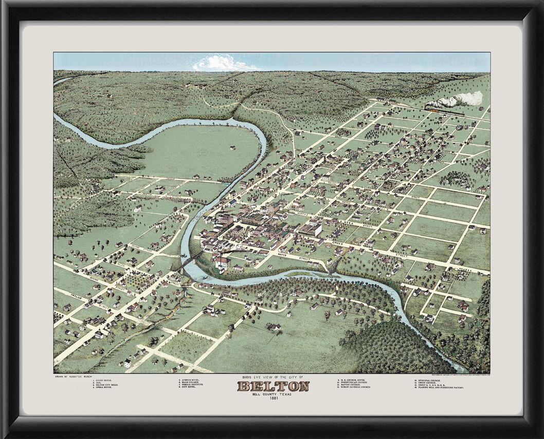 Belton TX 1881 color map