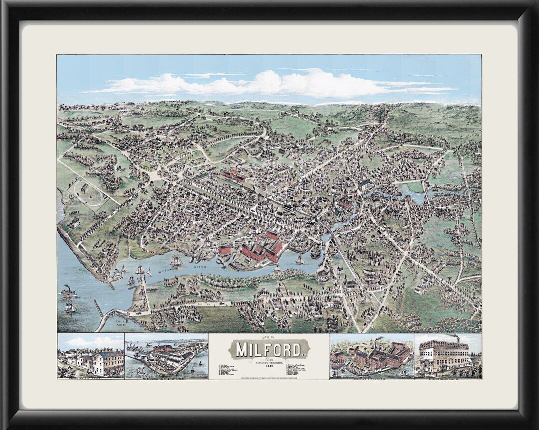 Milford CT 1882 (Color)