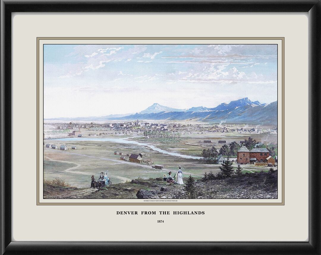 Denver CO 1874 - From the Highlands