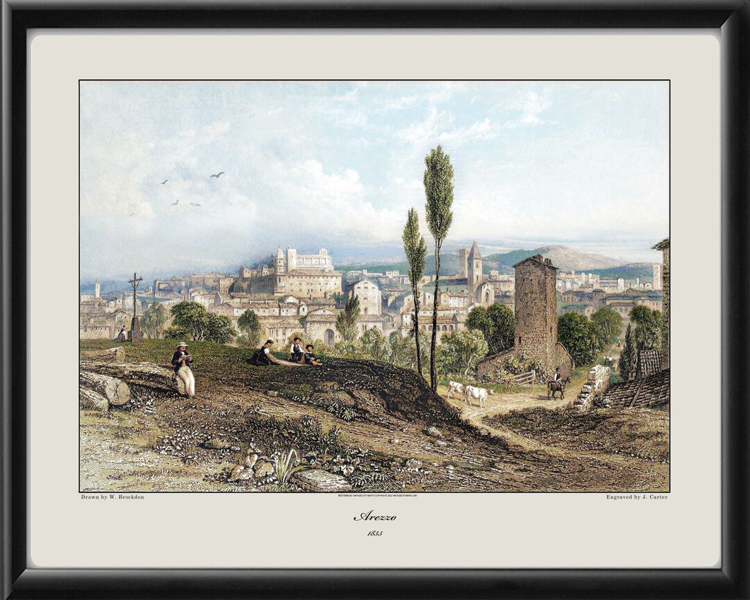 Arezzo Italy 1835 (Color)