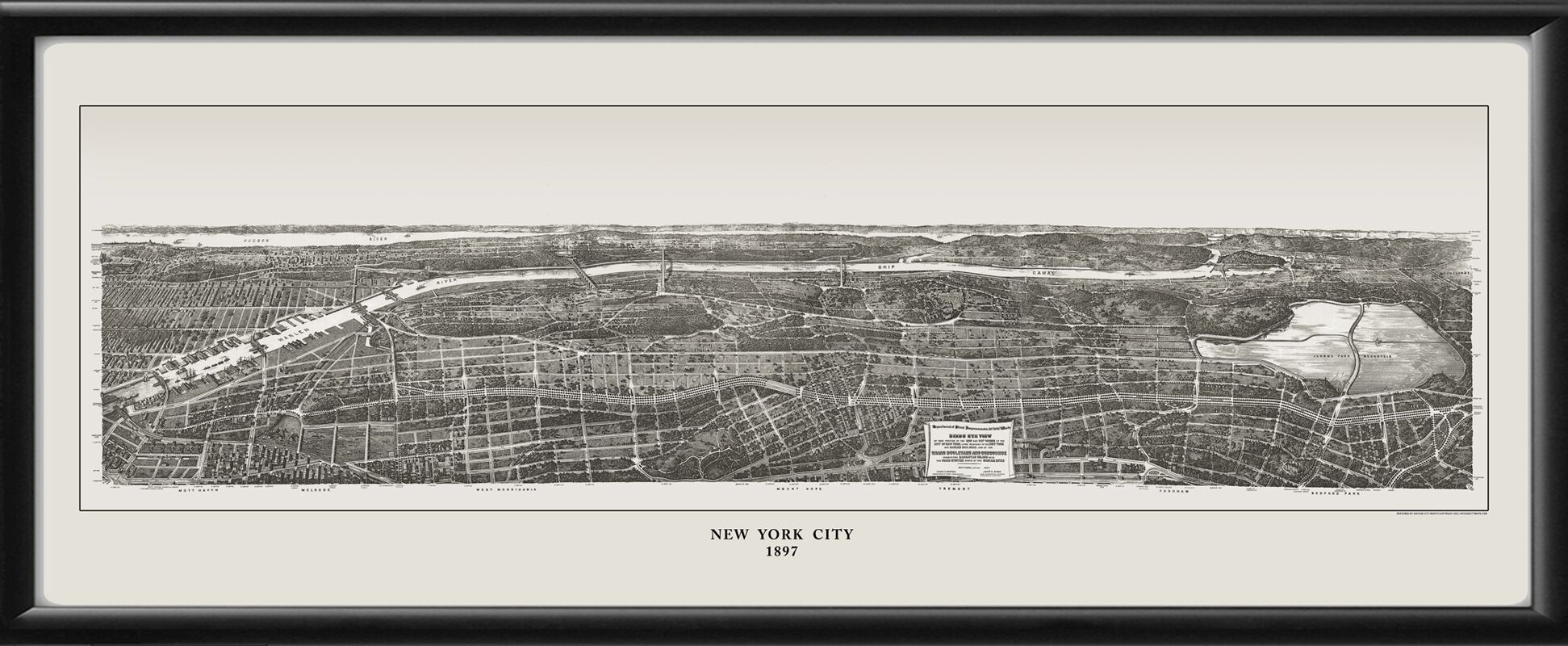 New York City NY 1897 - Harlem and The Bronx