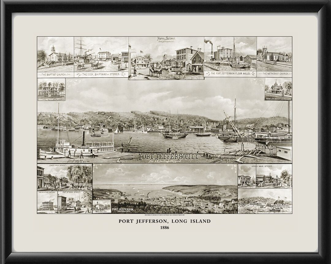 Port Jefferson Long Island NY 1886 Edward Lange tm