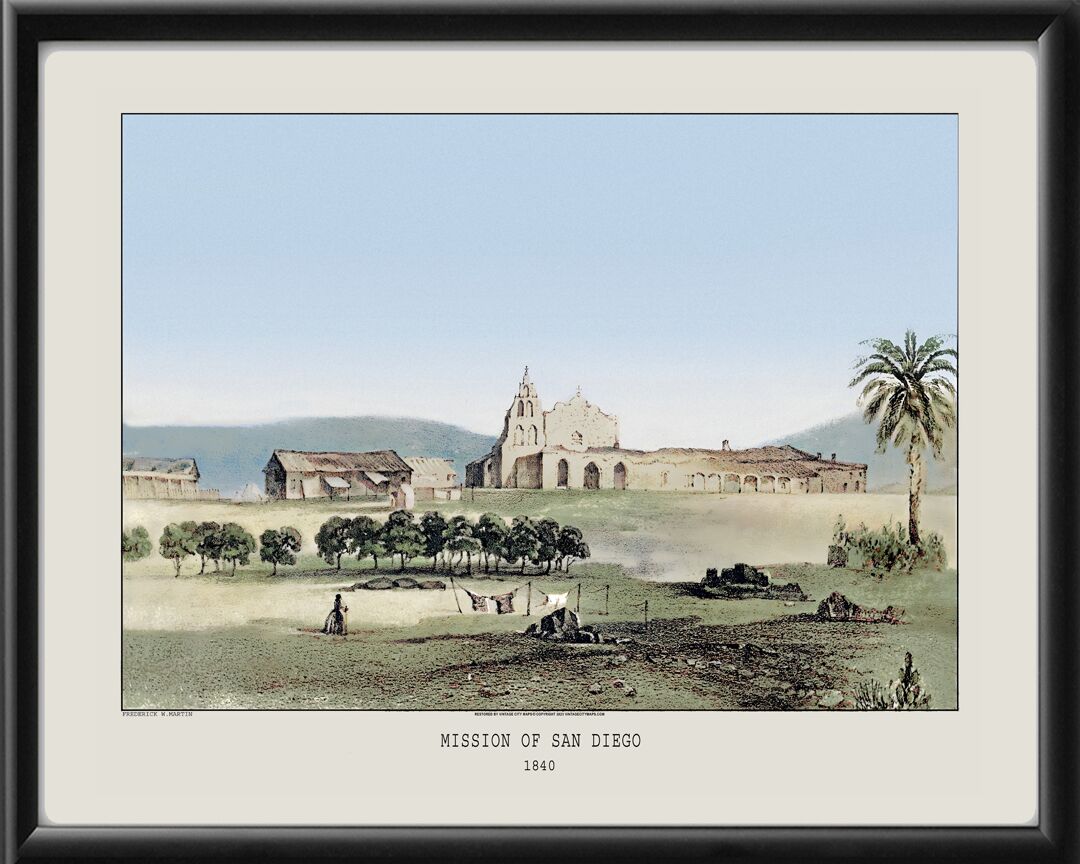 Mission San Diego, California, 1840