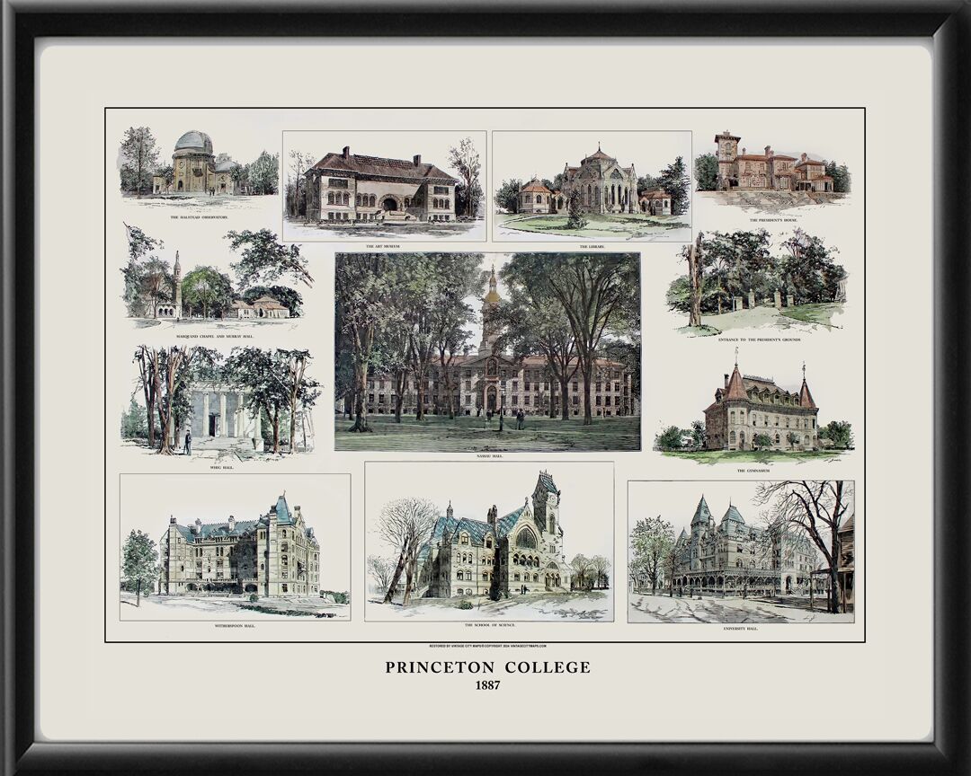 Princeton University 1887 Harper's Weekly TM