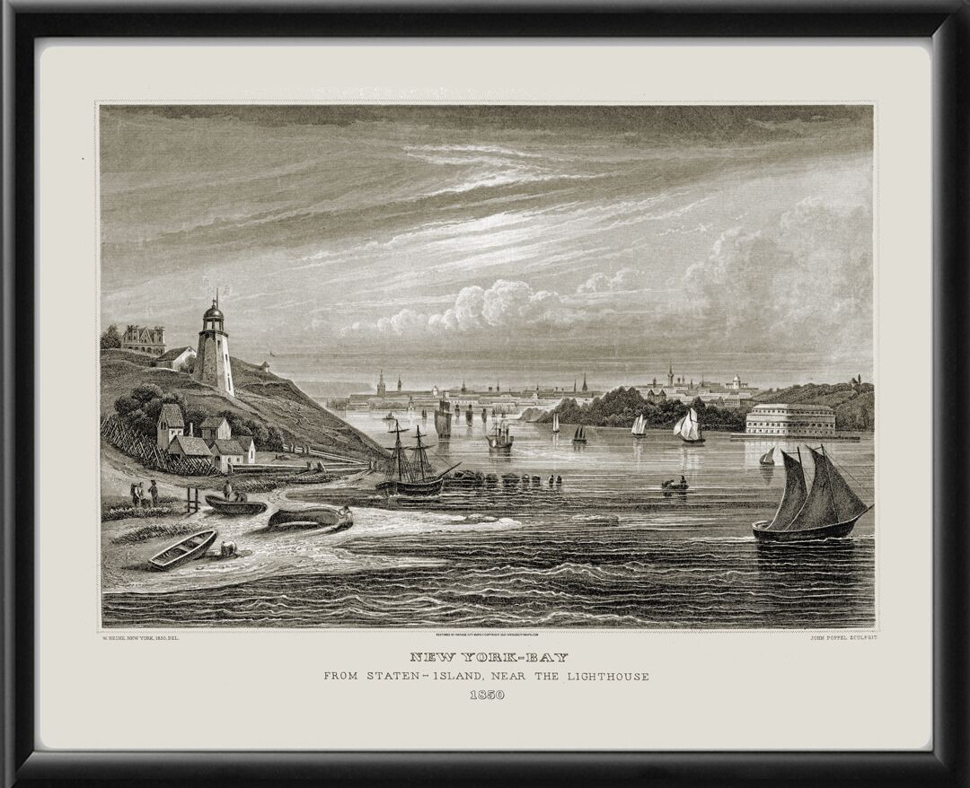 New York Bay from Staten Island 1850