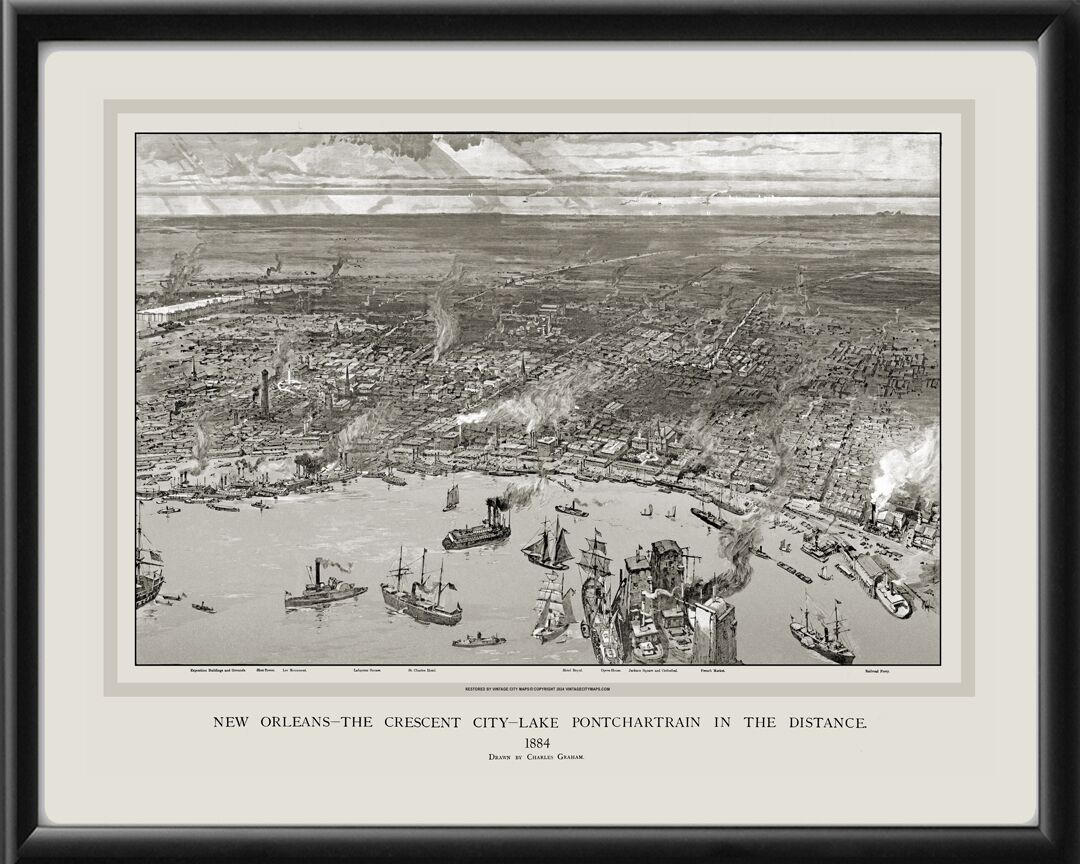 New Orleans LA 1884 - The Crescent City