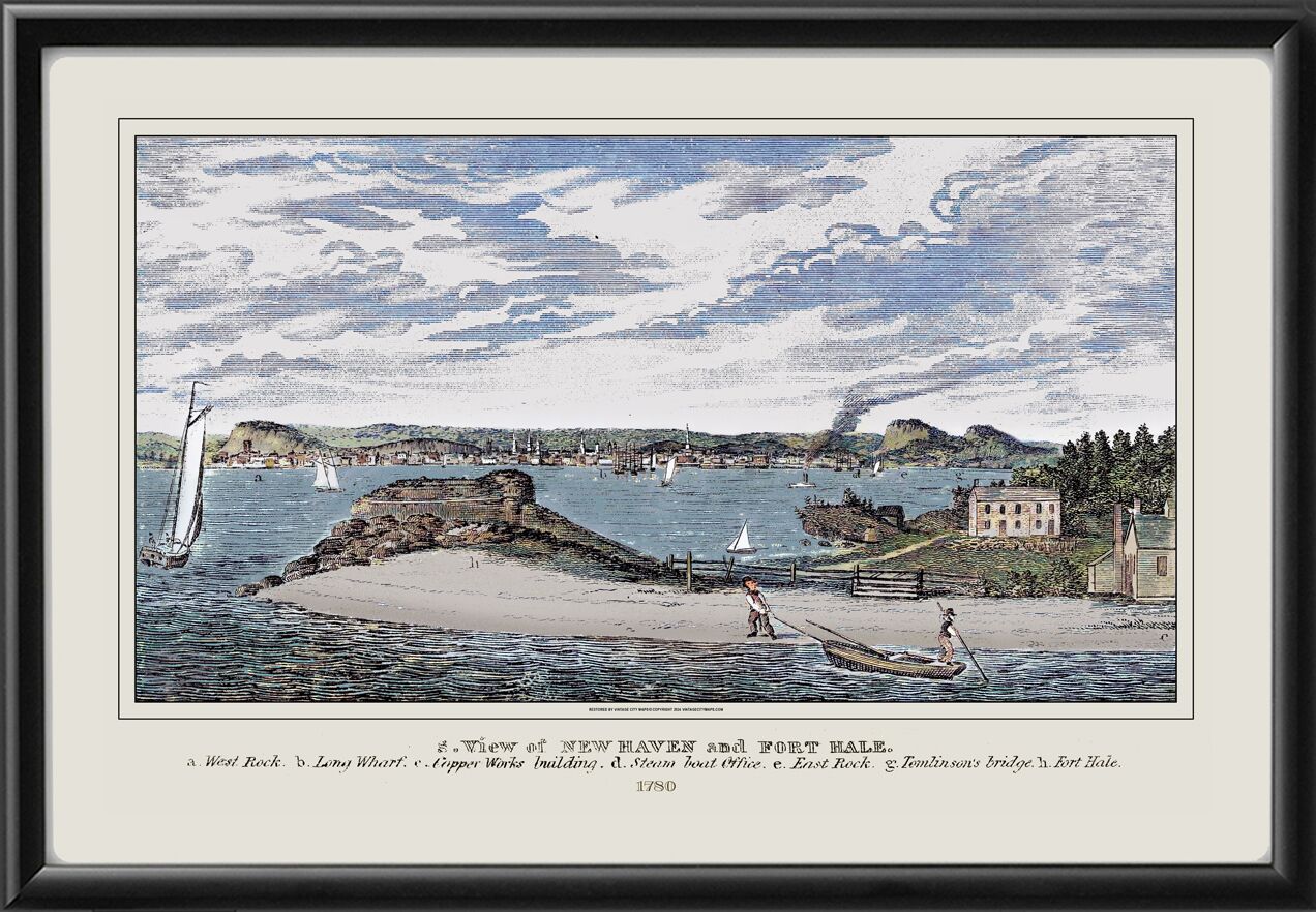 New Haven CT - Fort Nathan Hale 1780 (Color)