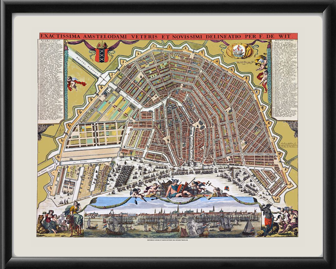 Amsterdam, Netherlands 1699 Bird's Eye View Map
