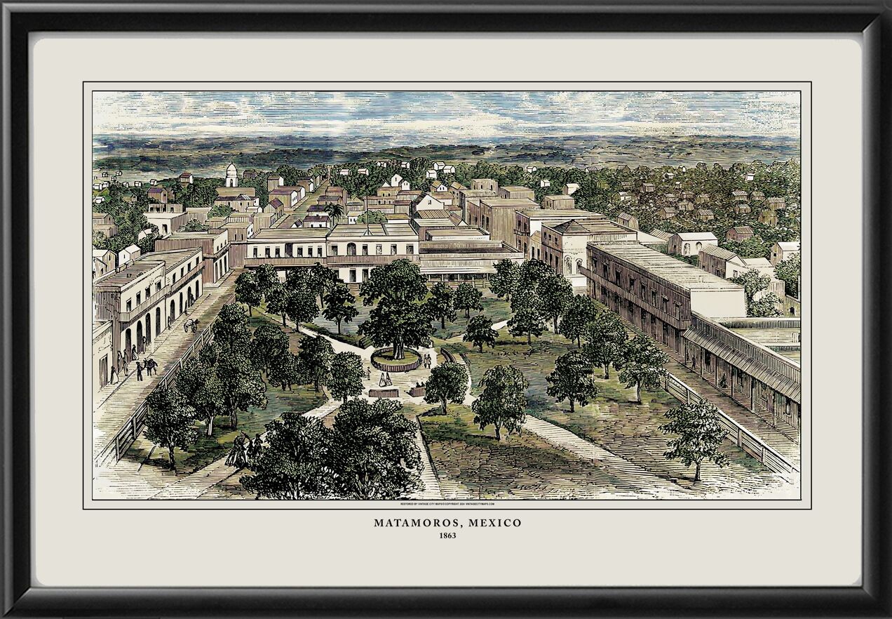 Matamoros, Mexico - From the Church Tower 1863 (Color)