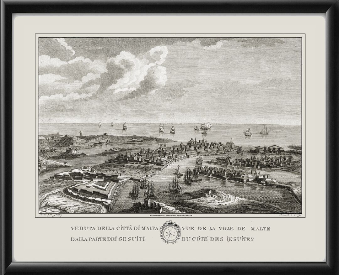 City of Malta from the Jesuits' Side 1740