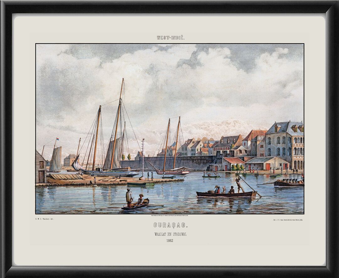 Waaigat Bay, Willemstad, Curacao, 1862