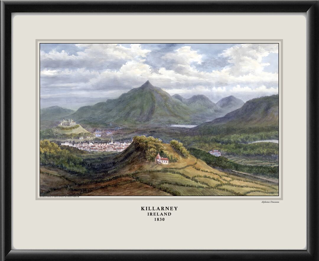 Killarney Ireland 1830 Map