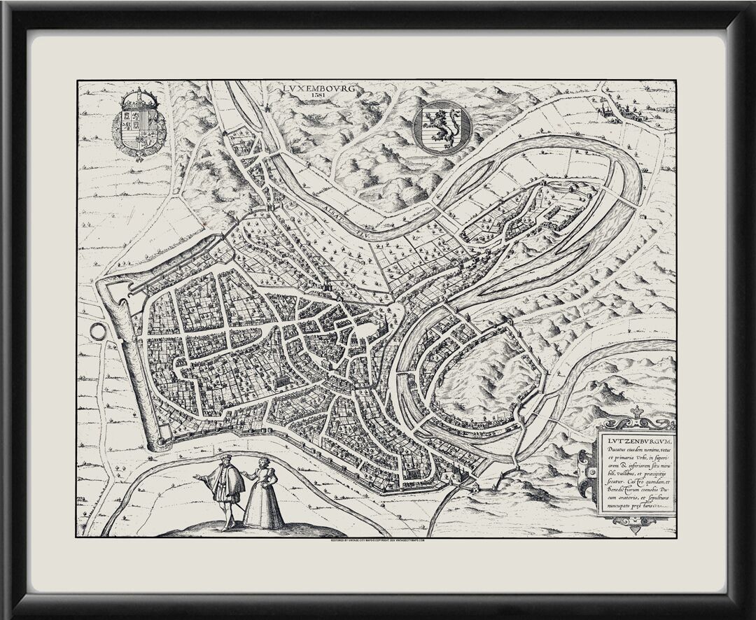 Luxembourg City 1581 Map