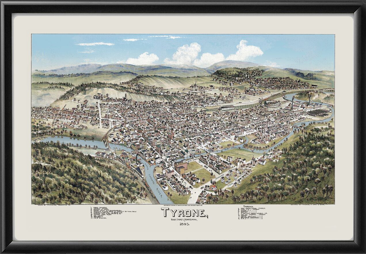 Tyrone PA 1895 Map