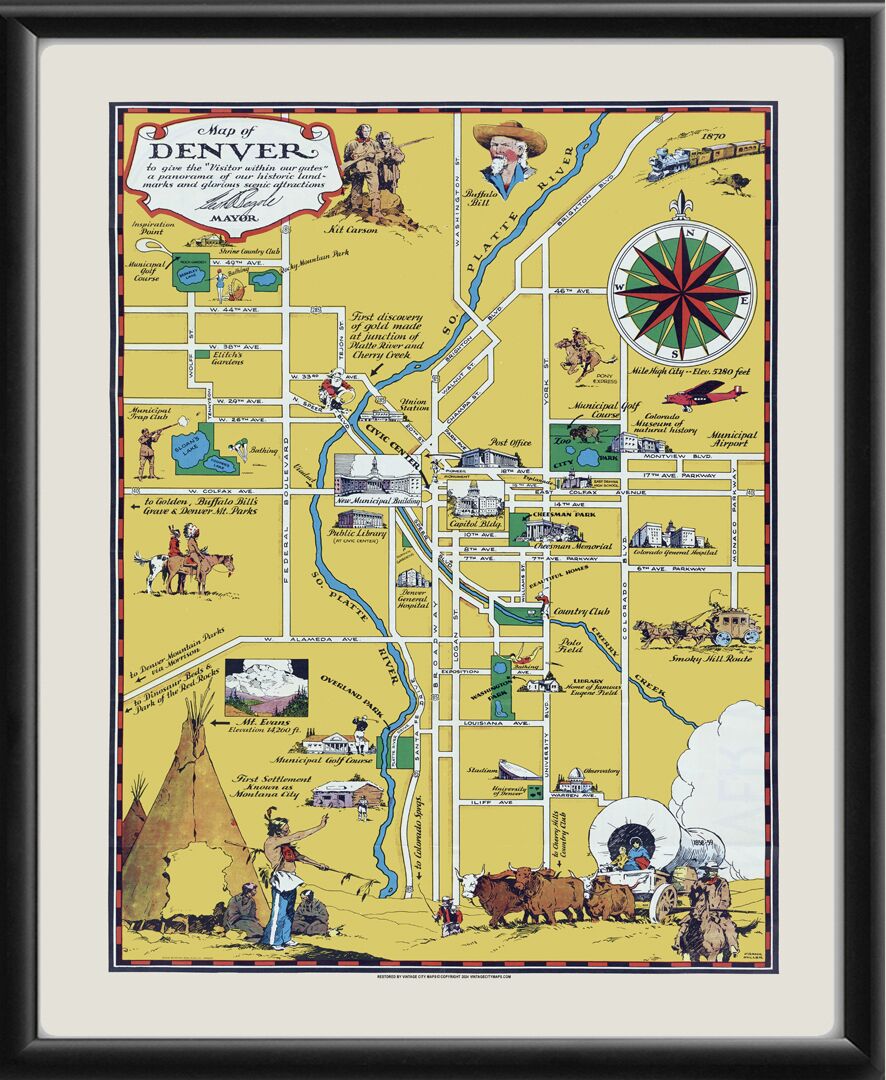 Denver CO 1933 Map