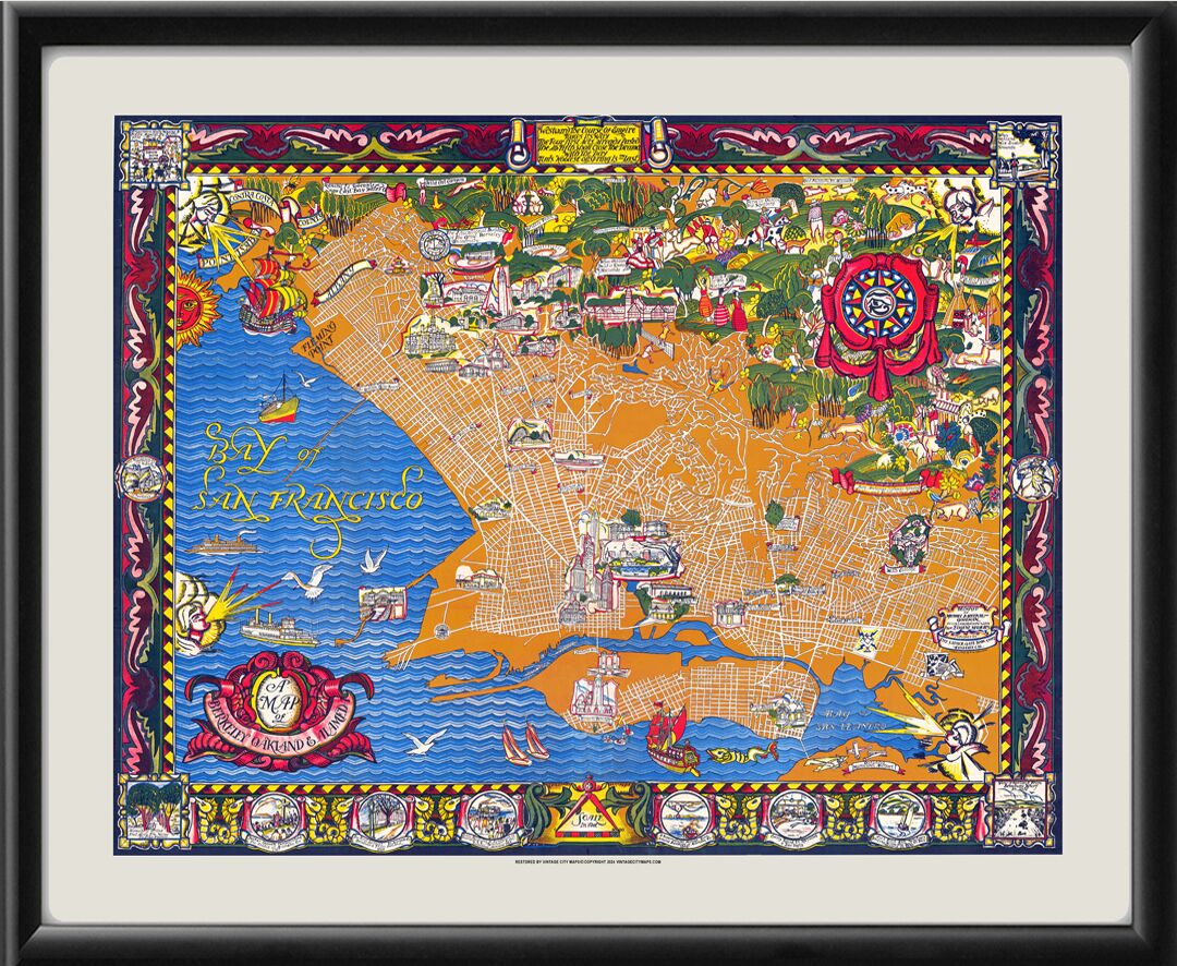 Berkeley, Oakland, and the East Bay, CA 1930 Map