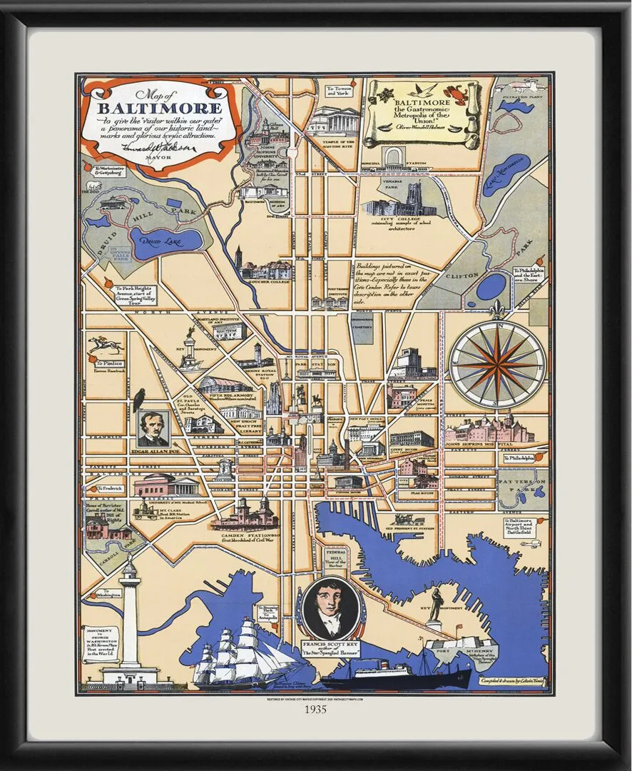 Baltimore MD 1935 Map