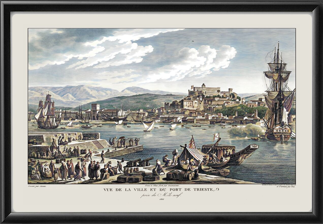 Trieste Italy 1802 Map