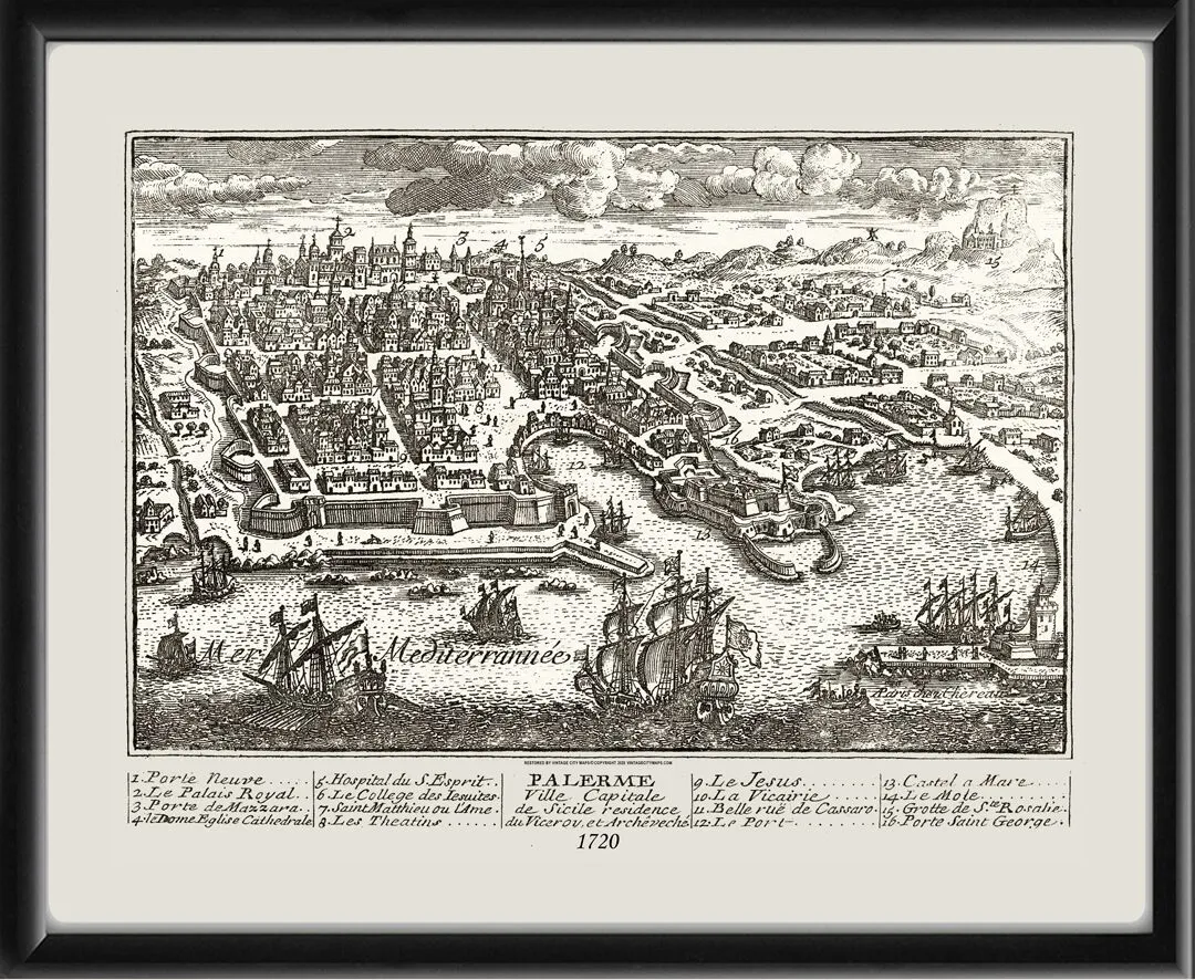 Palermo Italy 1720 Francois Chereau