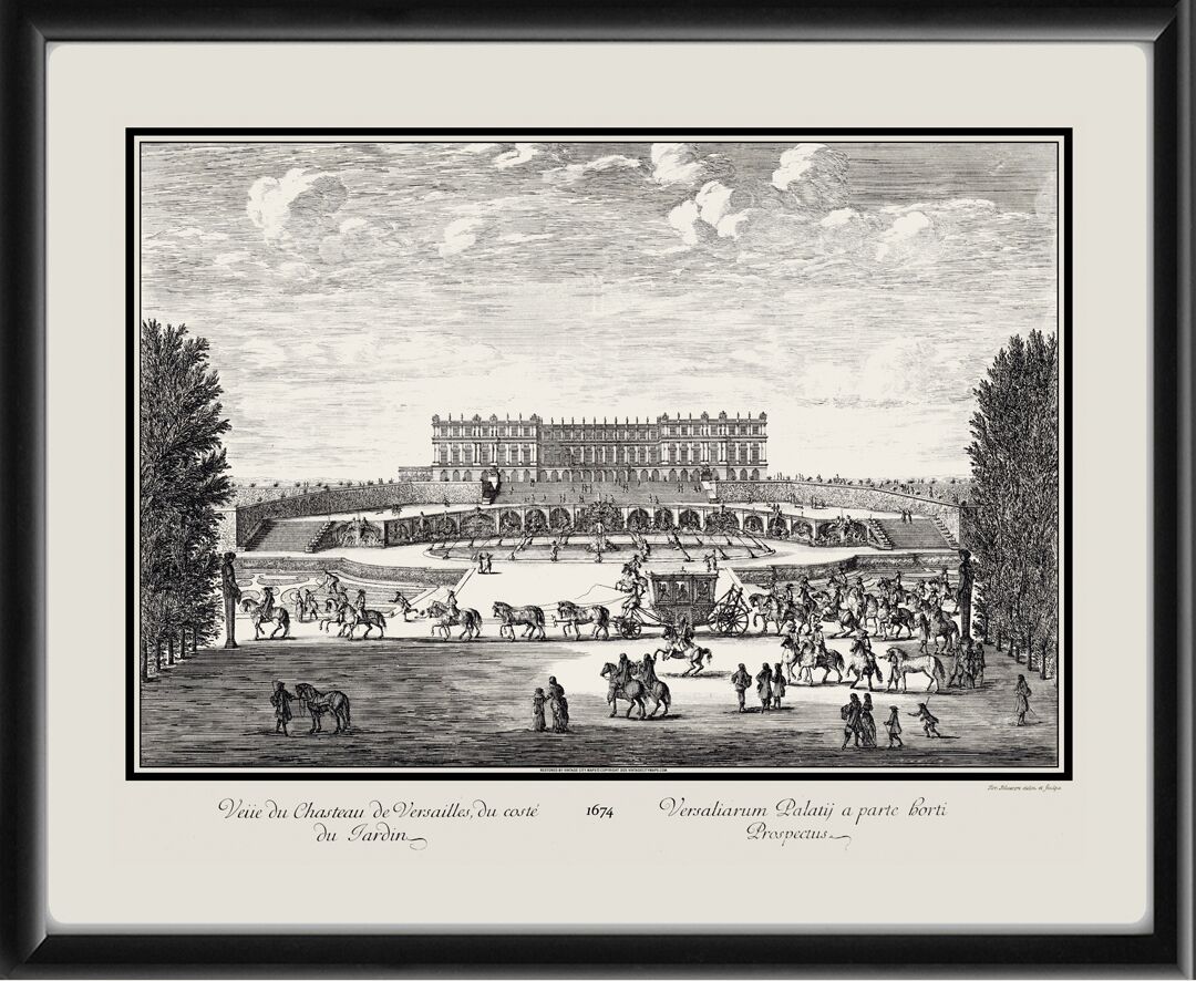 Palace of Versailles from the side of the Latona fountain 1674