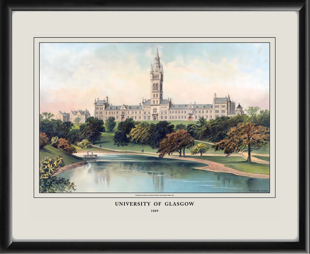 University of Glasgow 1889 The new buildings at Gilmorehill from across the Kevin
