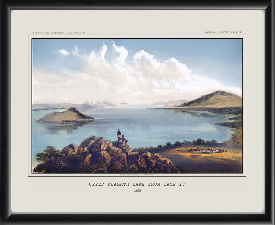Upper Klamath Lake OR 1855 U.S. Pacific Railroad Expeditions