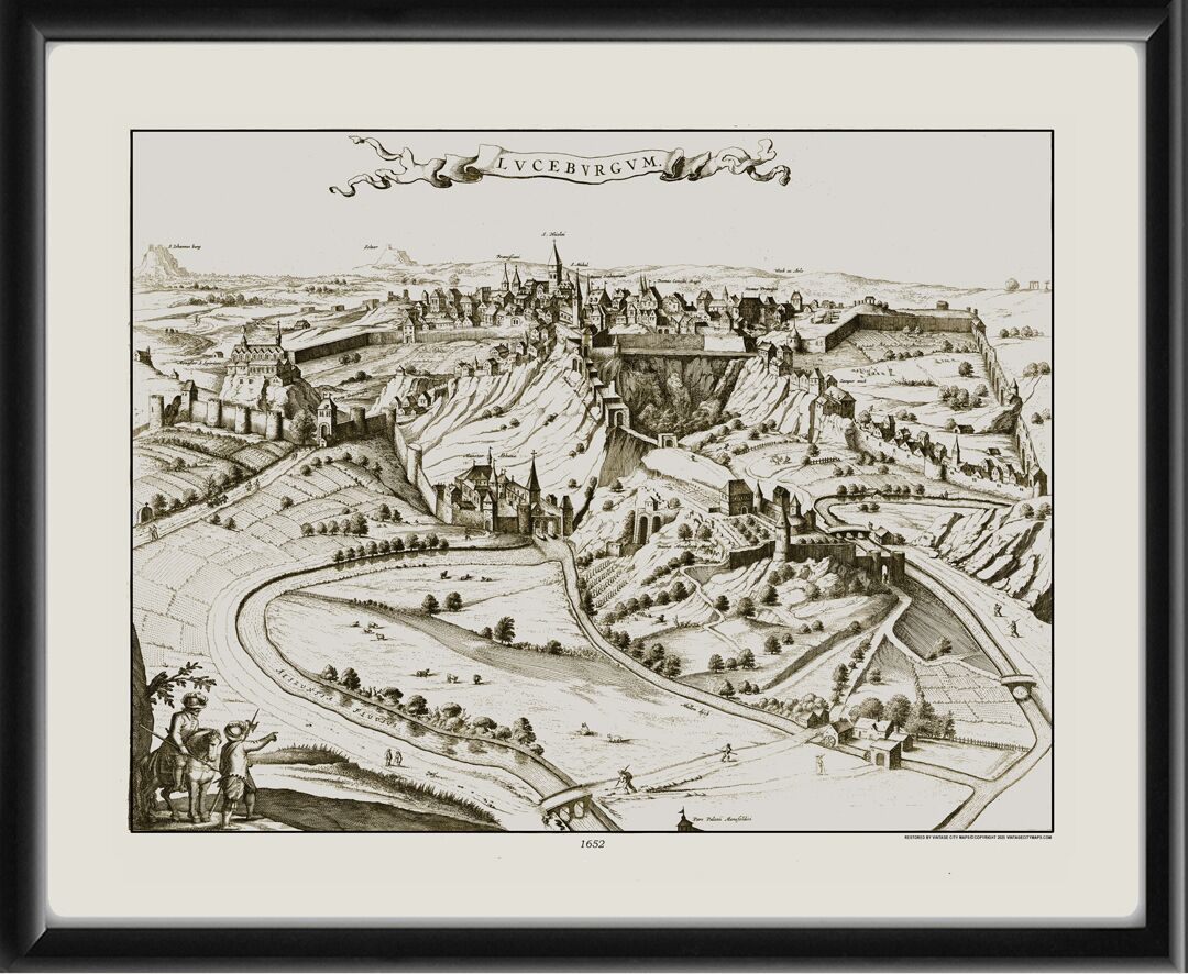 Luxembourg City (Luceburgum) Luxembourg 1652 Joan Blaeu