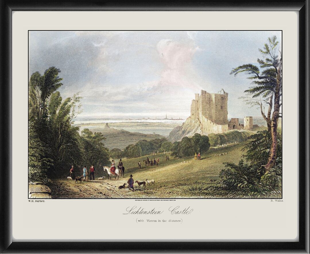View of Liechtenstein Castle 1844
