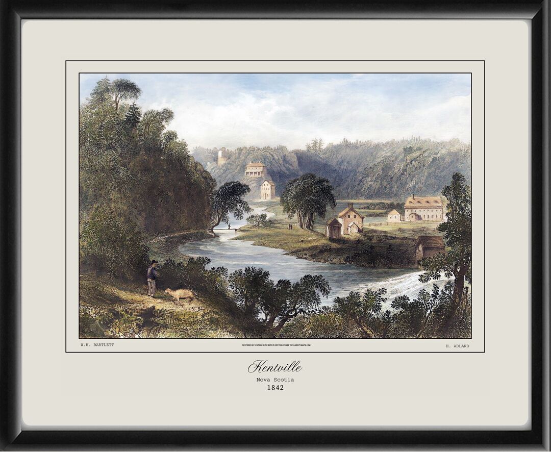 Kentville NS 1842 W.H. Bartlett and H. Adlard