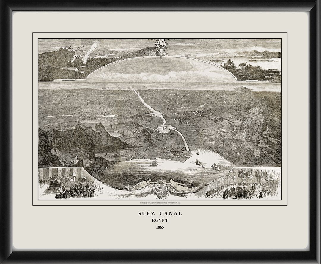 Suez Canal Egypt 1865
