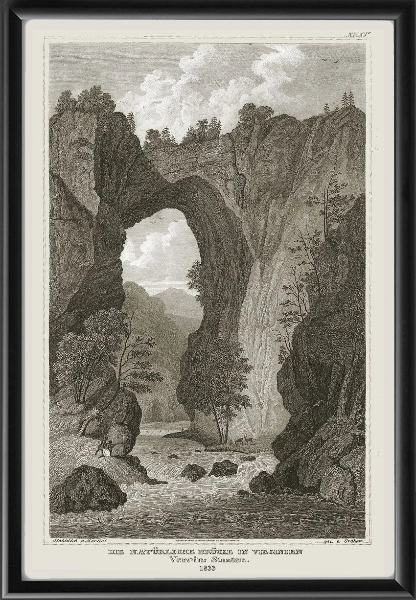 Natural Bridge Virginia 1833 Martini & Graham