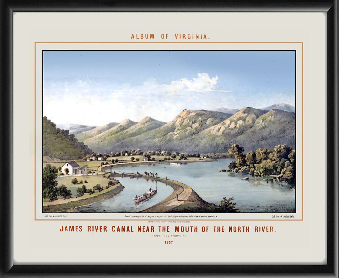 Glasgow VA 1857 - James River Canal