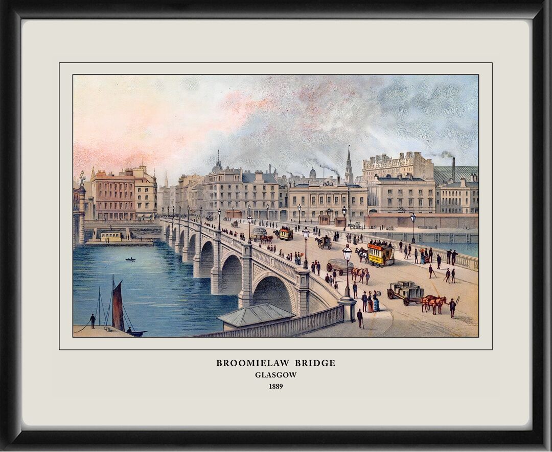 Broomielaw Bridge - Glasgow Scotland 1889