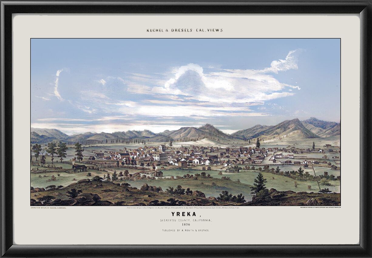 Restored bird's eye view of Yreka