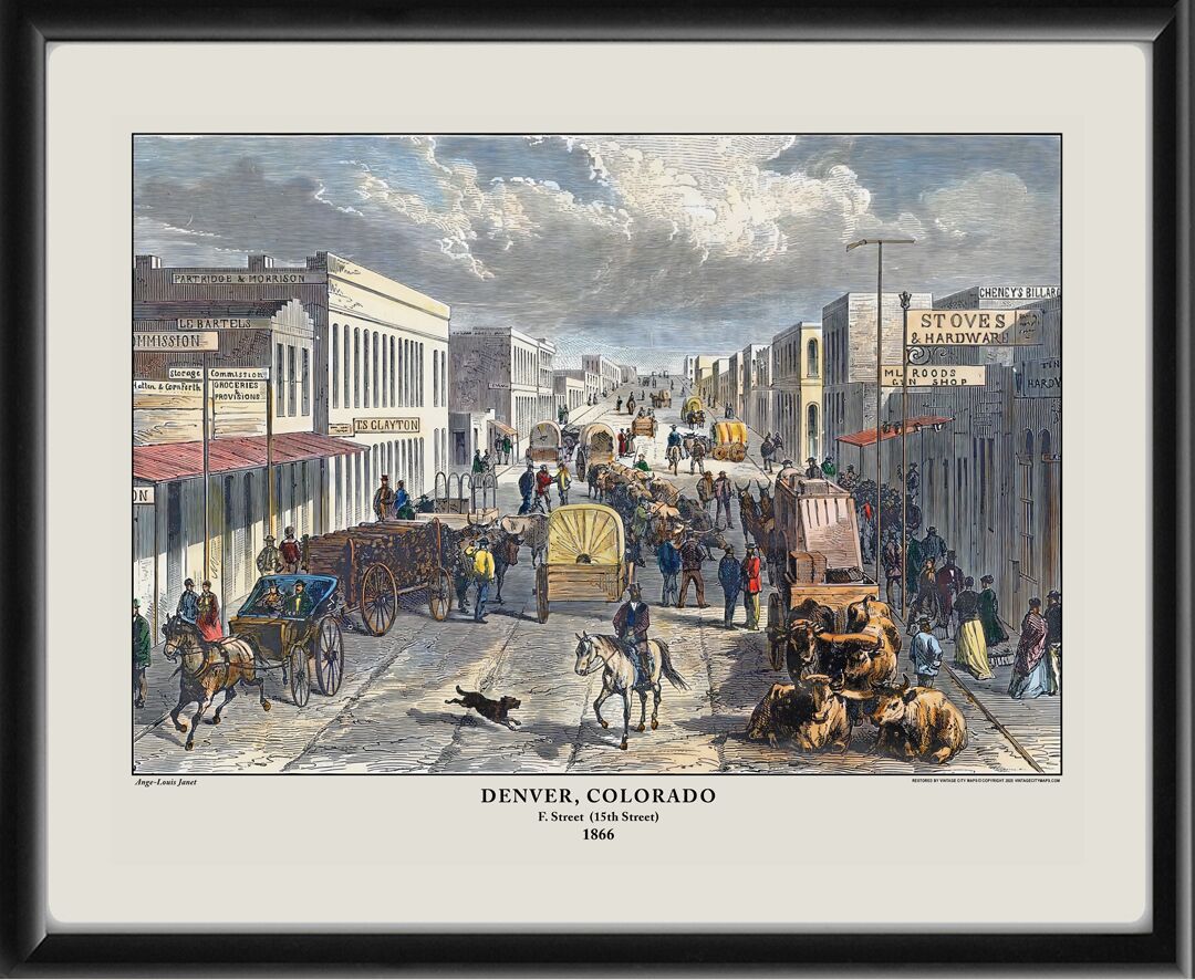 Denver CO F. Street (15th St) 1866