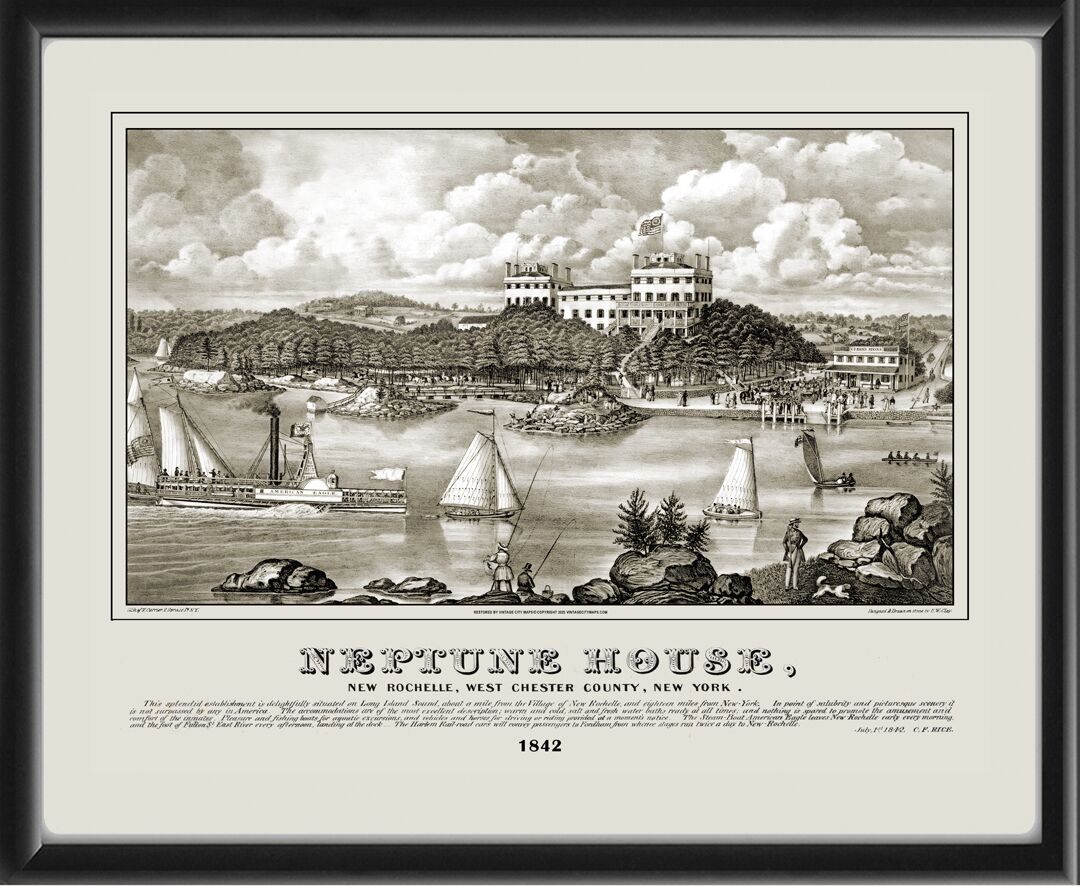 Neptune House, New Rochelle, New York 1842