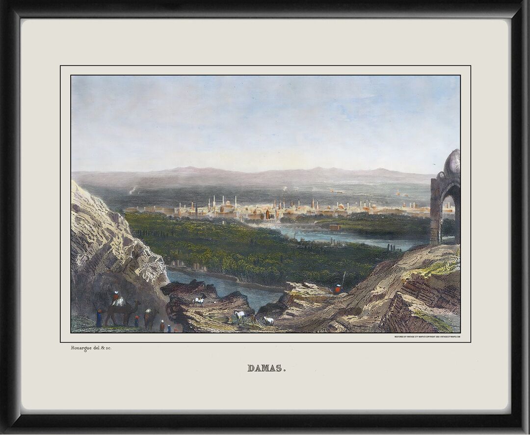 Damascus Syria 1841 Adolphe Rouargue