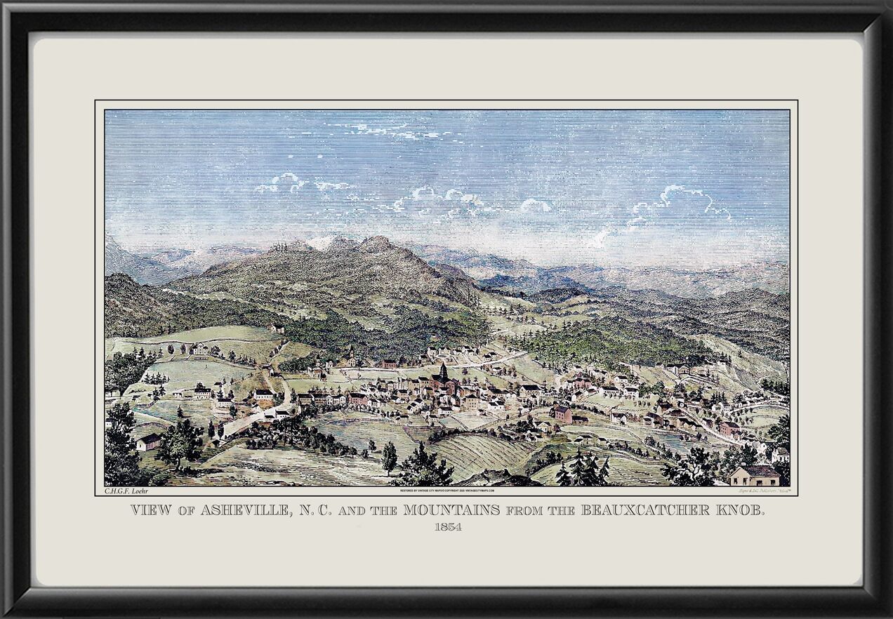 Asheville NC 1854 C. H. G. F. Loehr Color