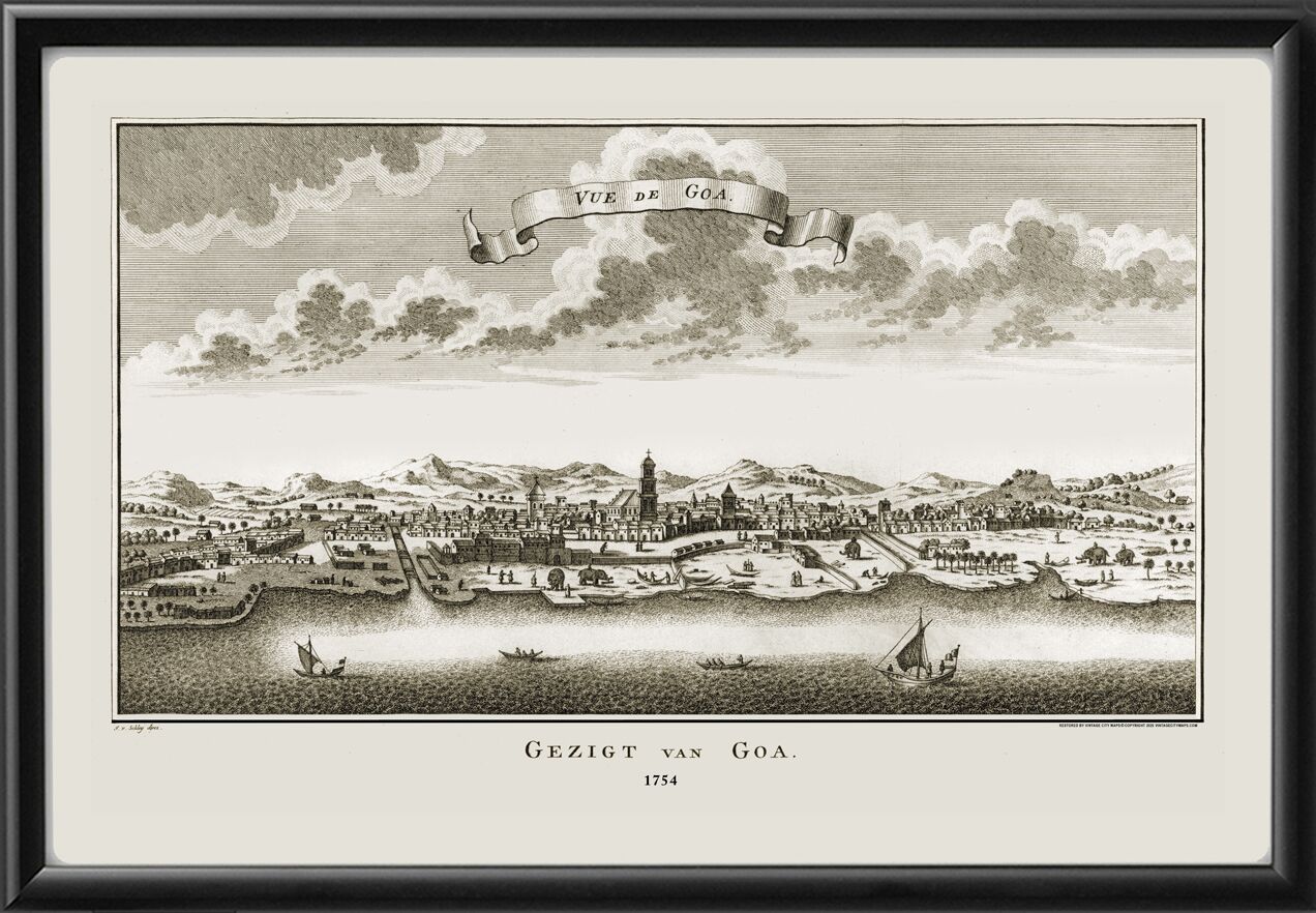 Goa India 1754 Jacques Nicolas Bellin and Jacob Schley