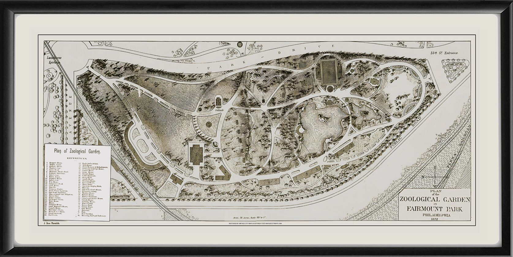 Philadelphia Zoo 1872 Plan