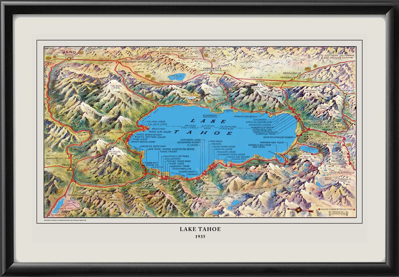 Lake Tahoe, California & Nevada 1935