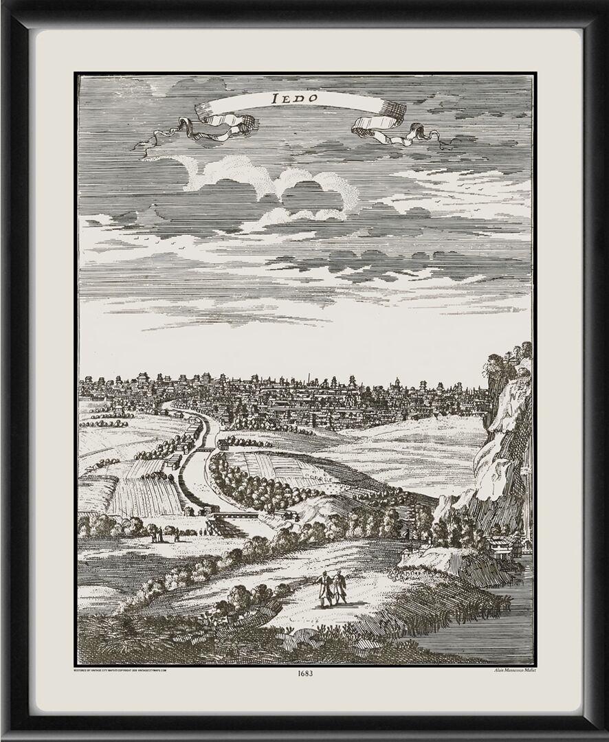 Tokyo (Edo) Japan 1683 by Alain Mannesson Mallet