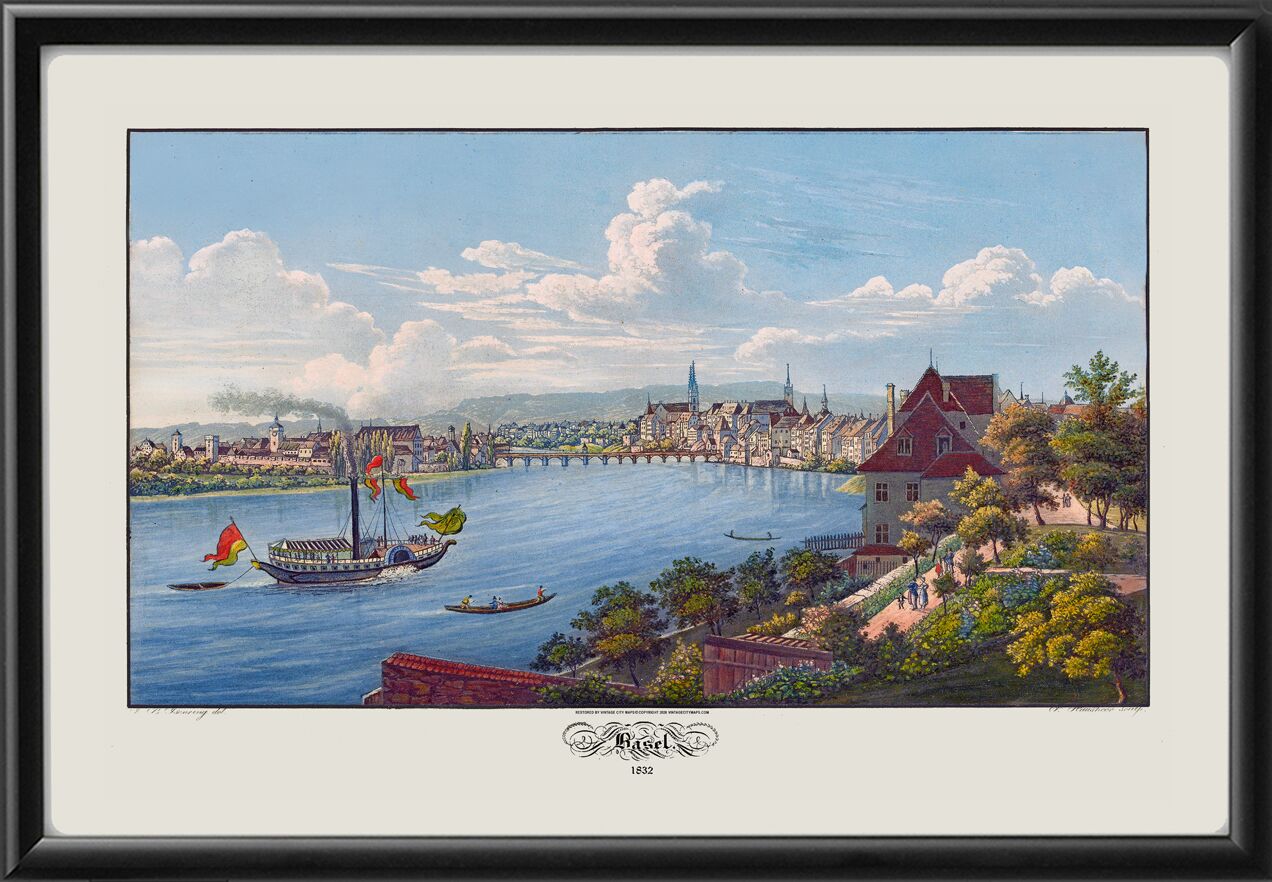Basel Switzerland 1832 Johann Baptist Isenring