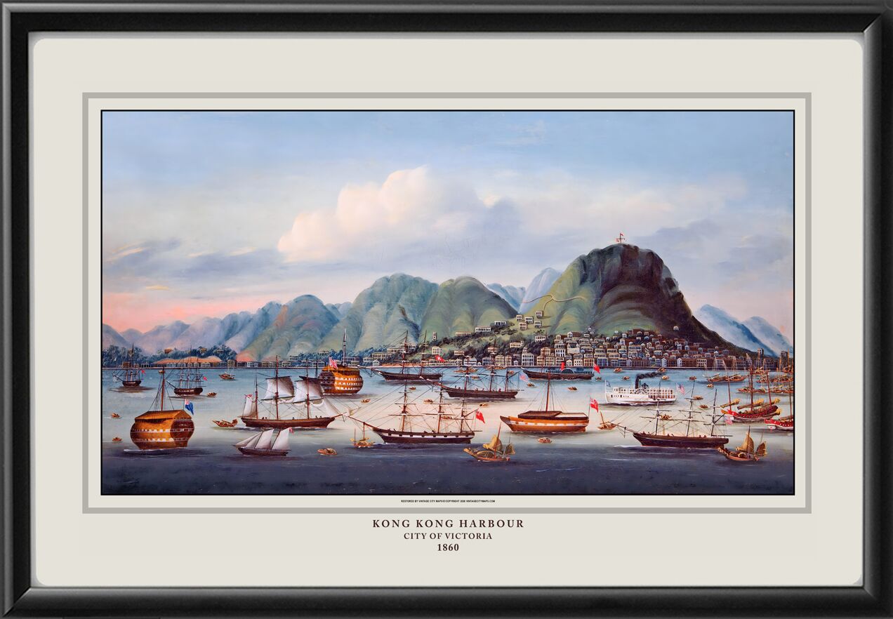 Hong Kong Harbour and the city of Victoria