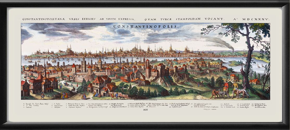 Constantinople Turkey 1635 Matthaus Merian