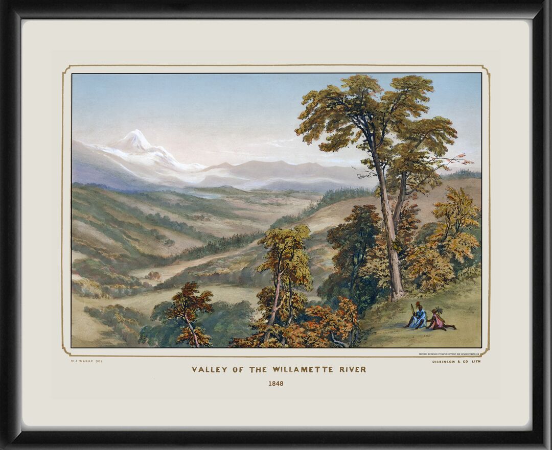 Valley of the Willamette River OR 1848 Henry J. Warre
