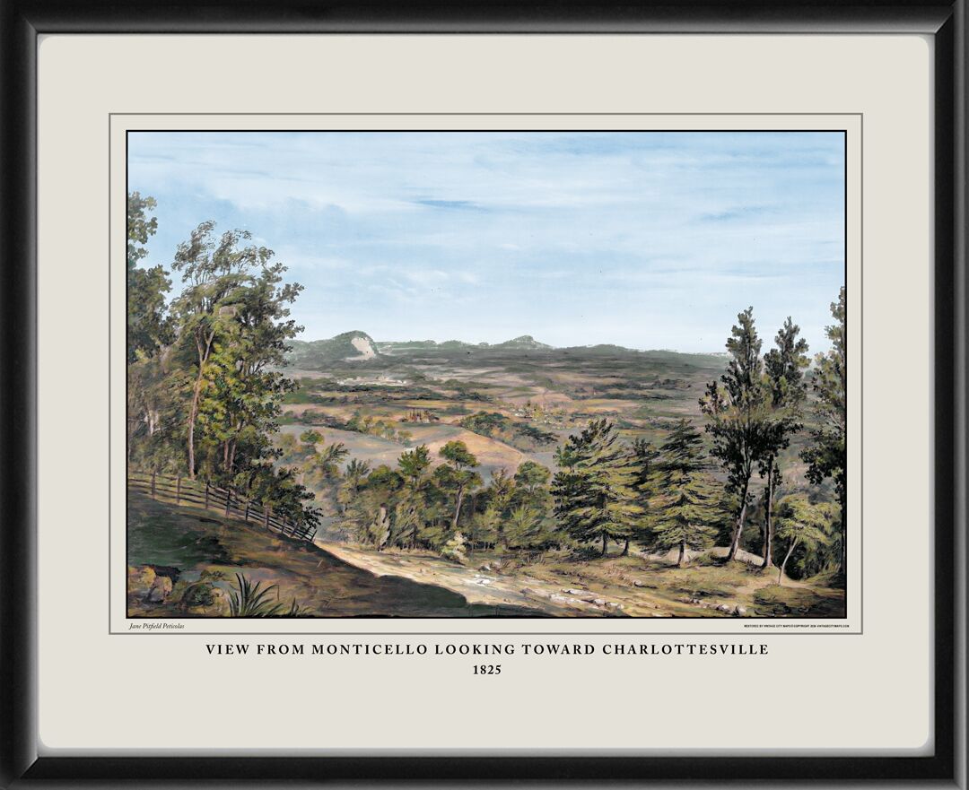 Monticello VA 1825 - View Toward Charlottesville