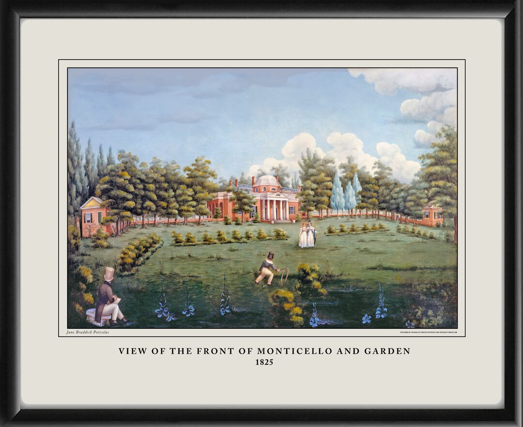 Monticello VA 1825 Jane Braddock Peticolas