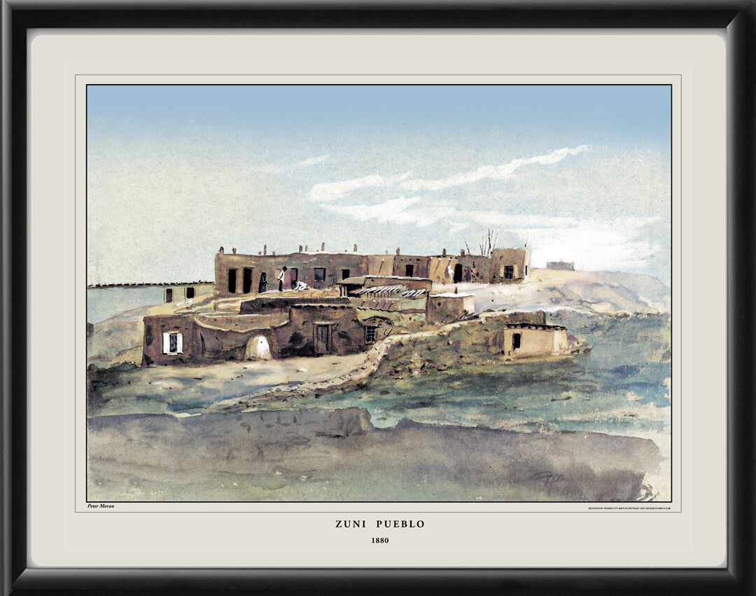 Zuni Pueblo 1880 Peter Moran